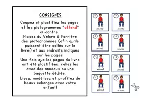 Aperçu - Feuilles d'exercices - Livre Adapté en CAA, Mot de base Attendre - Page 1