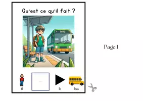 Aperçu - Feuilles d'exercices - Livre Adapté en CAA, Mot de base Attendre - Page 3