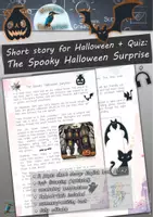 Vorschau - Arbeitsblätter - Halloween: Story + Listening + Quiz: The Spooky Halloween Surprise (Kahoot) - Deckblatt