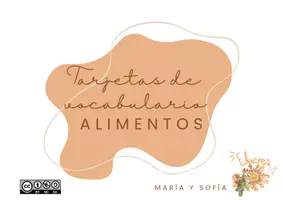 Vista previa - Tarjetas / Manipulativos - TARJETA VOCABULARIO ALIMENTOS - Portada