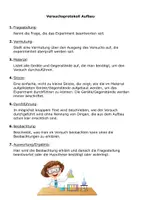 Vorschau - Experimente - Versuchsprotokoll Experiment Physik Chemie Biologie - Deckblatt
