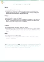 Aperçu - Fiches - Les Planètes du Système Solaire en anglais - Page 2