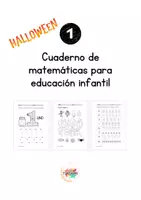 Vista previa - Hojas de trabajo - Matemáticas para educación infantil 1. Halloween - Portada