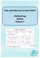 Vorschau - Arbeitsblätter - Hefteintrag für Mathe in Klasse 1 - Deckblatt