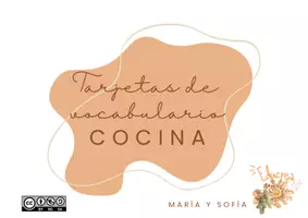 Vista previa - Tarjetas / Manipulativos - TARJETA VOCABULARIO COCINA - Portada