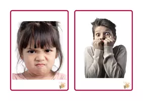 Vista previa - Tarjetas / Manipulativos - VOCABULARIO EMOCIONES+ COLORES + FIGURAS GEOMÉTRICAS - página 3