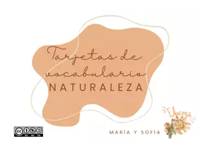 Vista previa - Tarjetas / Manipulativos - TARJETA VOCABULARIO NATURALEZA - Portada