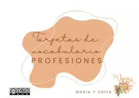 Vista previa - Tarjetas / Manipulativos - TARJETA VOCABULARIO PROFESIONES - Portada
