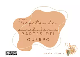 Vista previa - Tarjetas / Manipulativos - TARJETA VOCABULARIO PARTES DEL CUERPO - Portada