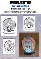 Vorschau - Mal- und Bastelvorlagen - Windlichter Schneekugel, Winter, Weihnachtlich, differenziert - Deckblatt