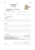 Vorschau - Arbeitsblätter - Lernwörtertest Steinzeit - Deckblatt