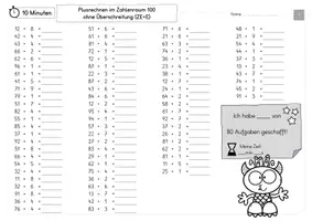 Vorschau - Arbeitsblätter - Rechentraining - ZR 100 - Addieren von Einern ohne Überschreitung - Seite 3