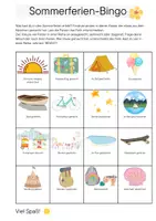 Vorschau - Mal- und Bastelvorlagen - Materialpaket Sommerferien - Deckblatt