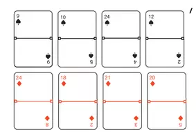 Vista previa - Tarjetas / Manipulativos - CARTAS PARA TRABAJAR LA PROPIEDAD CONMUTATIVA - página 1