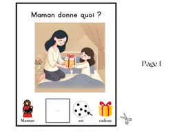 Aperçu - Feuilles d'exercices - Livre Adapté en CAA, Mot de base Donner - Page 3