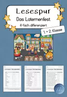 Vorschau - Arbeitsblätter - Lesespur - Das Laternenfest (1. - 2. Klasse) Sankt Martin - Deckblatt