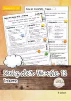 Vorschau - Arbeitsblätter - Satz der Woche 13 Klasse 8-10: Träume - Deckblatt