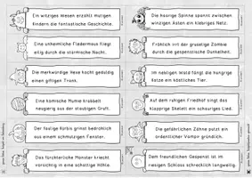 Vorschau - Arbeitsblätter - HALLOWEENsätze - Satz des Tages Klasse 3 - 6 - zum Lesen, Sätze bilden, Grammatik, Rechtschreiben - Seite 2