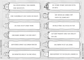 Vorschau - Arbeitsblätter - HALLOWEENsätze - Satz des Tages Klasse 3 - 6 - zum Lesen, Sätze bilden, Grammatik, Rechtschreiben - Seite 3
