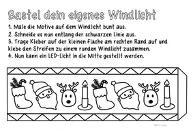 Vorschau - Mal- und Bastelvorlagen - Windlichter zum Basteln in der Winter- und Weihnachtszeit - Kunst Materialpaket - Seite 1