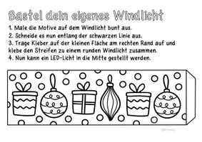 Vorschau - Mal- und Bastelvorlagen - Windlichter zum Basteln in der Winter- und Weihnachtszeit - Kunst Materialpaket - Seite 2