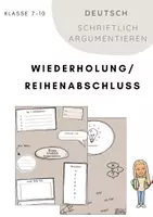 Vorschau - Arbeitsblätter - Arbeitsblatt: Vorwissen/Wiederholung Schriftlich Argumentieren - Deckblatt