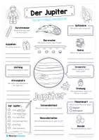 Vorschau - Arbeitsblätter - Steckbrief zum Planeten "Jupiter" - Seite 1