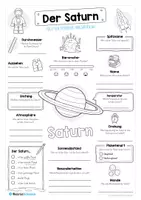 Vorschau - Arbeitsblätter - Steckbrief zum Planeten "Saturn" - Seite 1
