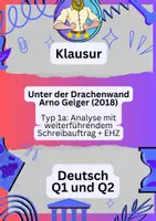 Vorschau - Klassenarbeiten - Klausur Deutsch – Unter der Drachenwand - Analyse - Deckblatt