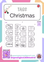 Vista previa - Hojas de trabajo - Christmas tags @oposinglescammadrid - Portada