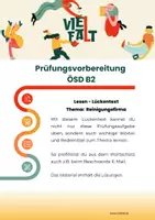 Vorschau - Arbeitsblätter - ÖSD B2_Lesen_Lückentext_Reinigungsfirma - Deckblatt