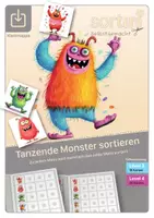 Vorschau - Spiele - Klettmappe | Tanzende Monster sortieren | Level 3 + 4 - Deckblatt