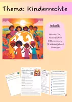 Vorschau - Arbeitsblätter - Kinderrechte (Erklärfilm "Deutsches Kinderhilfswerk") - Deckblatt