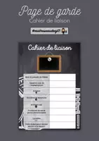 Aperçu - Affichage - Page de garde cahier de liaison - Page de couverture