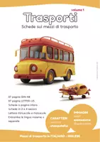 anteprima - Esercizi - Schede trasporti STAMPATELLO IT-EN ANIMAZIONE Vol. 1 - Pagina di copertina
