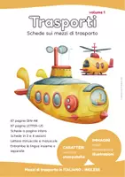 anteprima - Esercizi - Schede trasporti STAMPATELLO IT-EN ILLUSTRAZIONI Vol.1 - Pagina di copertina