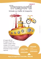 anteprima - Esercizi - Schede trasporti STAMPATELLO IT-EN ILLUSTRAZIONI Volume 2 - Pagina di copertina