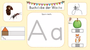 Vorschau - Arbeitsblätter - Buchstaben Einführung für die digitale Tafel - Seite 1