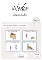 Vorschau - Unterrichtsreihen - Stationskarten zum Zielwerfen - Deckblatt