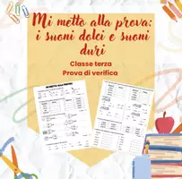 anteprima - Compiti in classe/Test - Suoni dolci e duri - classe terza - prova di verifica - Pagina di copertina