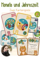 Vorschau - Spiele - Monate und Jahreszeiten - 2 Kartenspiele - Deckblatt