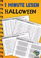 Vorschau - Arbeitsblätter - Halloween-Lesetraining: Blitzlesen in 1 Minute mit Lesepass - Deckblatt