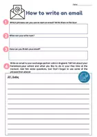 Vorschau - Arbeitsblätter - How to write an email_phrases and exercise - Deckblatt
