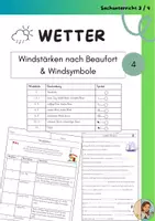 Vorschau - Arbeitsblätter - Wetter: Windstärken nach Beaufort und die Windsymbole (inkl. Lesetext) - Deckblatt