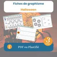 Aperçu - Apprentissages en autonomie - FICHES DE GRAPHISME - halloween - Page de couverture