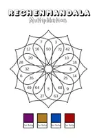 Vorschau - Arbeitsblätter - Mathematik Rechenmandalas zum 1x1 - Multiplikation - Seite 3