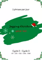 Aperçu - Préparation de séance / Séance complète - Jogging d'écriture (de Noël) cycle 2 et 3 - Page de couverture