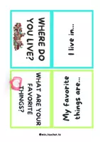 Vista previa - Refuerzo / NEE / Materiales de apoyo - All about me speaking cards - página 3