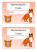 Vorschau - Arbeitsblätter - Abschreibkartei Fuchs - Seite 1