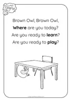 Vorschau - Mal- und Bastelvorlagen - Brown Owl - 4 Simple Classroom Rhymes - Seite 1